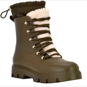 🆕 ✨NEW Marc Fisher LTD Freely Waterproof Lug Sole Boots - Size 9 (Dark Green)✨